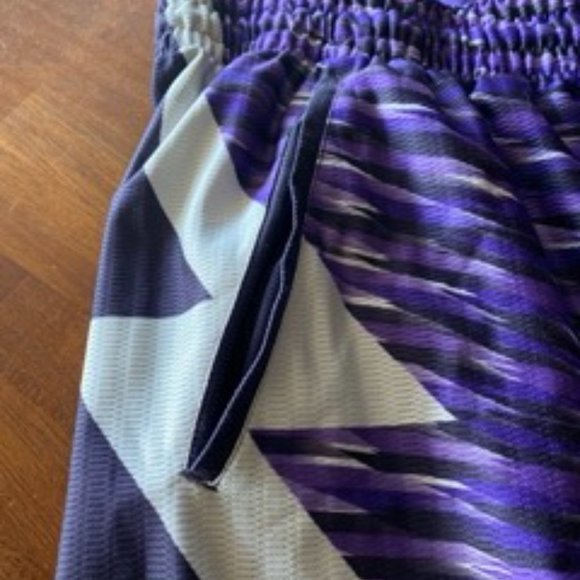 Dri Fit Nike Long Purple Design Kevin Durant Shorts in size Large - Picture 4 of 7